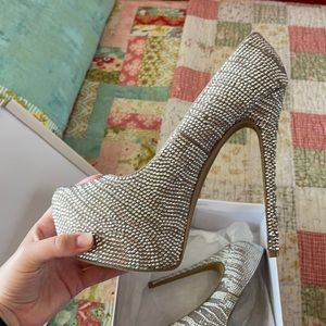 Steve Madden Rhinestoned Platforms